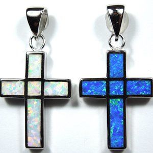 Silver Expressions USA Jewelry - Reversible Opal Sterling Silver Pendant Silver Expressions USA Jewelry - Reversible Opal Sterling Silver Pendant